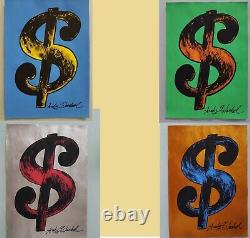 22 Lot Andy Warhol Hand Signed. Watercolor On Paper. Pop Art. A4 Size