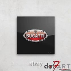 24X24 Bugatti Badge Luxury Black Open Edition Print