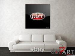 24X24 Bugatti Badge Luxury Black Open Edition Print