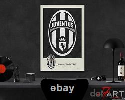 24X36 Juventus F. C. 3D Badge over Vintage Logo Open Edition