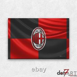 36X24 A. C. Milan 3D Badge over Flag Open Edition