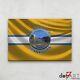 36x24 Golden State Warriors 3d Badge Over Silk Flag Open Edition Print