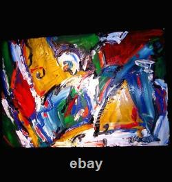ABSTRACT Original Signed Painting POP ART IMPRESSIONIST ABSTRACT TRHRT