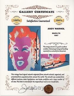 ANDY WARHOL 11x14 inch Matted Print FRAME READY Hand Signed Signature