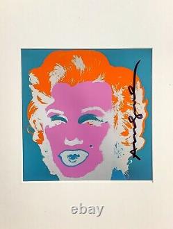 ANDY WARHOL 11x14 inch Matted Print FRAME READY Hand Signed Signature