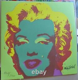 ANDY WARHOL MARILYN MONROE 1986 HAND NUMBERED 1901/2400 LITHOGRAPH signed