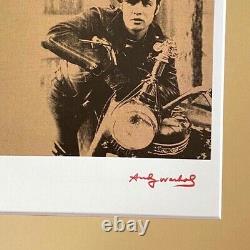 Andy Warhol + 1984 Signed Marlon Brando Pop Art Matted To Be Framed At 11x14 A