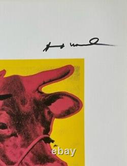 Andy Warhol Art Print, Cow 11 Pop Art Hand Signed & COA