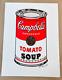 Andy Warhol Campbell's Soup Can, 1962 Signed Hand-number Ltd Ed Print 22 X 30 In