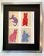 Andy Warhol Cats Signed Vintage Print In 11x14 Mat Frame Ready