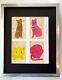 Andy Warhol Cats Signed Vintage Print Matted And Framed