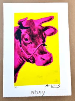 Andy Warhol Cow, 1971 Signed Hand-Number Ltd Ed Print 22 X 16 in