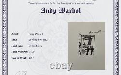 Andy Warhol Hand-Signed Original Print With COA and +$3,500 USD Appraisal