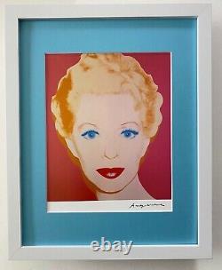 Andy Warhol Lana Turner Signed Vintage Print In 11x14 Mat Frame Ready