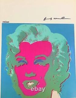Andy Warhol Marilyn Monroe, 1967, Original Hand Signed Print with COA