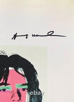 Andy Warhol Mick Jagger, 1975, Original Hand Signed Print with COA