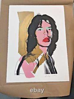 Andy Warhol Mick Jagger Series, 1975 Signed Hand-Number Ltd Ed Print 22 X 30 in