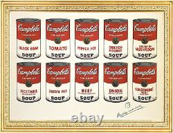 Andy Warhol Original 1984 Signed Campbell's Soup Cans 20 x 12 Fine Art Print