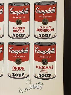 Andy Warhol Original 1984 Signed Campbell's Soup Cans 20 x 12 Fine Art Print