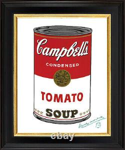 Andy Warhol Original 1984 Signed Campbell's Tomato Soup Can -20x11.5 Art Print