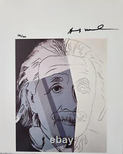 Andy Warhol Print 25/100, Albert Einstein 1980, Signed by Artist 1987 & COA