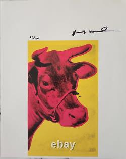 Andy Warhol Print 25/100, Cow 11 1966, Signed by Artist 1987 With COA