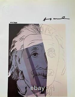 Andy Warhol Print Albert Einstein, Original Hand Signed & COA