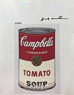 Andy Warhol Print Campbell Soup, 1962 Original Hand Signed & COA