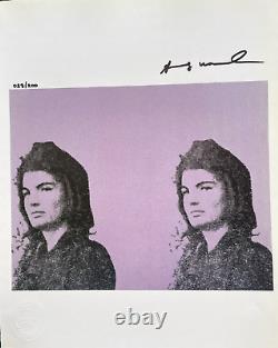 Andy Warhol Print Jacqueline Kennedy, 1965, Hand Signed & COA