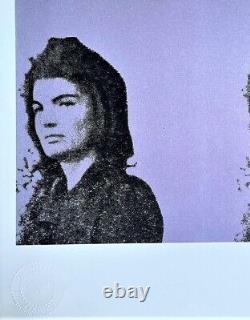 Andy Warhol Print Jacqueline Kennedy, 1965, Hand Signed & COA