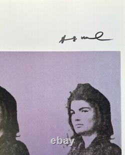 Andy Warhol Print Jacqueline Kennedy Hand Signed & COA