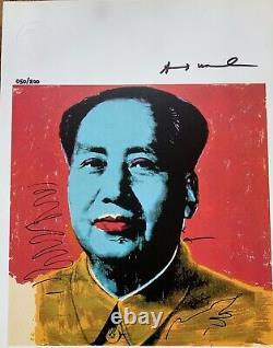 Andy Warhol Print Mao, 1973, Original Hand Signed Artwork Wall Decor & COA