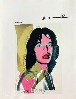 Andy Warhol Print Mick Jagger, 1975 Original Hand Signed & COA