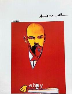 Andy Warhol Print Red Lennin, 1987 Original Hand Signed & COA