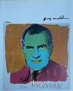 Andy Warhol Print Vote McGovern, 1972, Hand Signed & COA