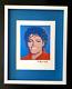 Andy Warhol + Rare 1984 Michael Jackson Print Matted And Framed