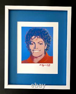 Andy Warhol + Rare 1984 Michael Jackson Print Matted And Framed