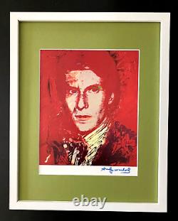 Andy Warhol + Rare 1984 Signed Yves Saint Laurent Print Matted And Framed