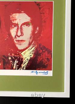Andy Warhol + Rare 1984 Signed Yves Saint Laurent Print Matted And Framed
