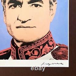 Andy Warhol Shah Of Iran Signed Vintage Print In 11x14 Mat Frame Ready