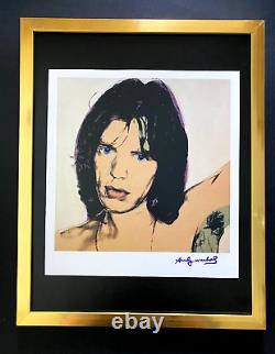 Andy Warhol + Signed 1984 Mick Jagger Print Mounted & Framed + Buy It Now