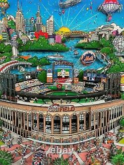 Charles Fazzino Citi Field FRAMED Signed & # Pop Art NY Mets Baseball MLB