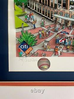 Charles Fazzino Citi Field FRAMED Signed & # Pop Art NY Mets Baseball MLB