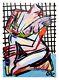Corbellic Cubism 12x16 Cross Figurative Woman Contemporary Canvas Pop Art Decor