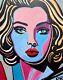 Corbellic Cubist 16x20 Lipstick Kiss Woman Large Canvas Museum Profile Pop Art