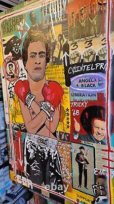 Corbellic Expressionism Black Art 24x36 Huey Newton Panther Large Canvas MIX Pop