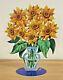 David Gerstein Pop Art Metal Large Sunflowers Sculpture