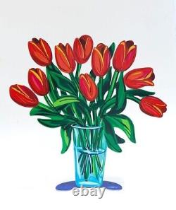 DAVID GERSTEIN Pop art Metal Tulips vase sculpture