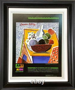 DAVID HOCKNEY Hand Signed Vintage Multi-Colored 14x18 Print Matted Frame Ready