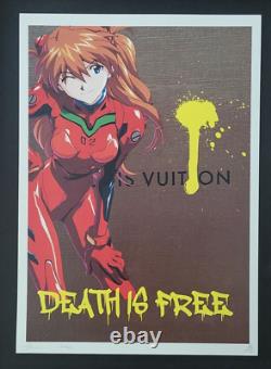 DEATH NYC Hand Signed LARGE Print COA Framed 16x20in Anime Japanese Pop Art %